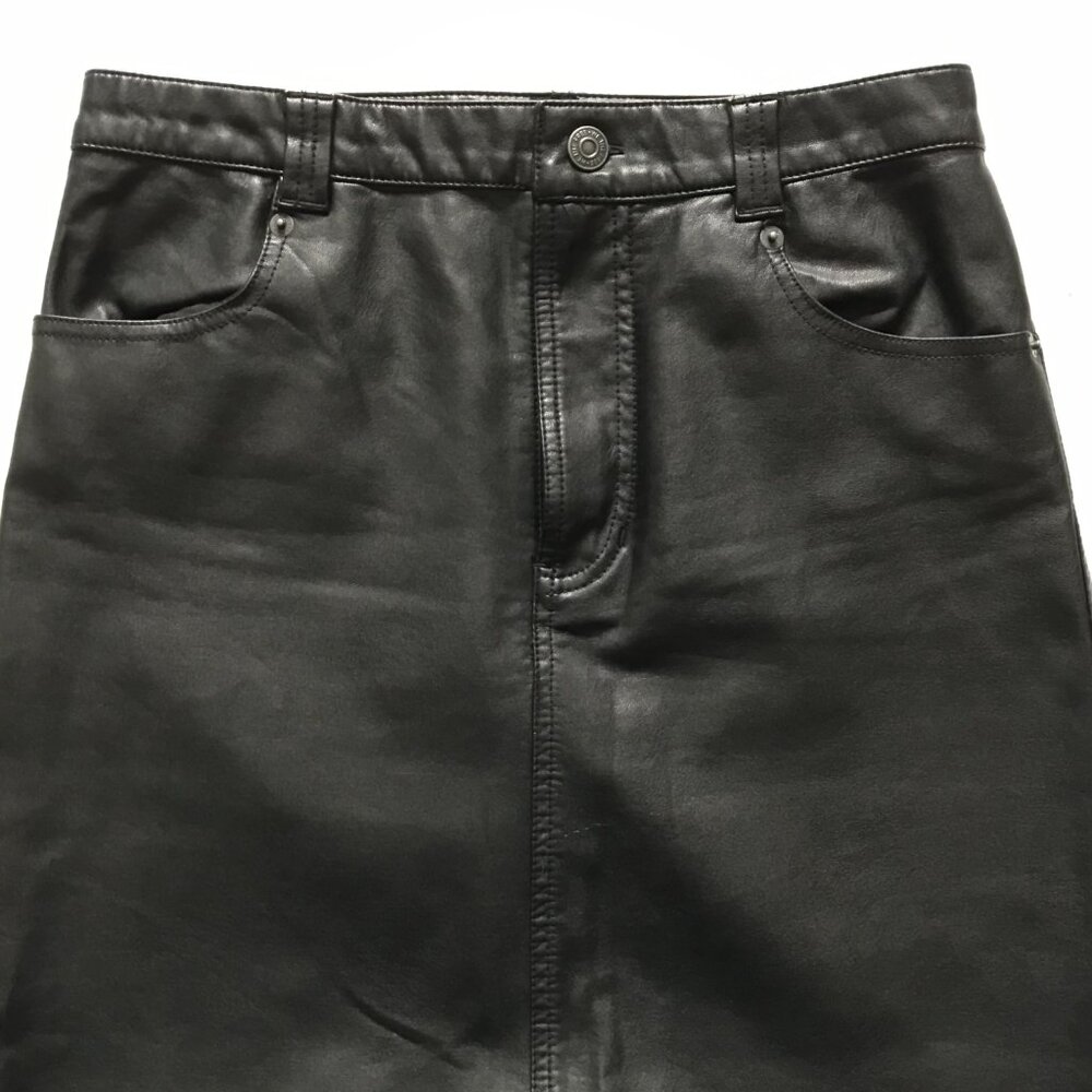 We the Free People City Slicker Vegan Faux Leather Maxi Skirt Womens 0 Black - Picture 7 of 14